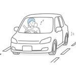居眠り運転／マイクロスリープのイラスト