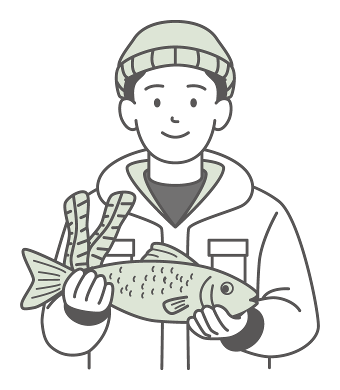 漁師のイラスト