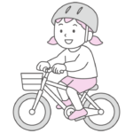 自転車に乗る女の子のイラスト