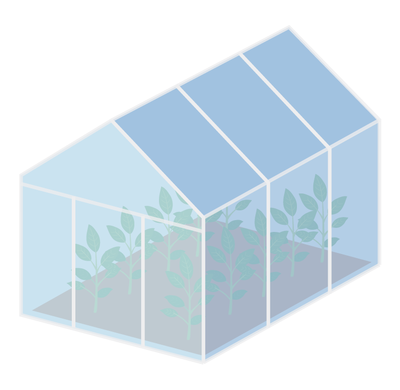 ハウス栽培のイラスト