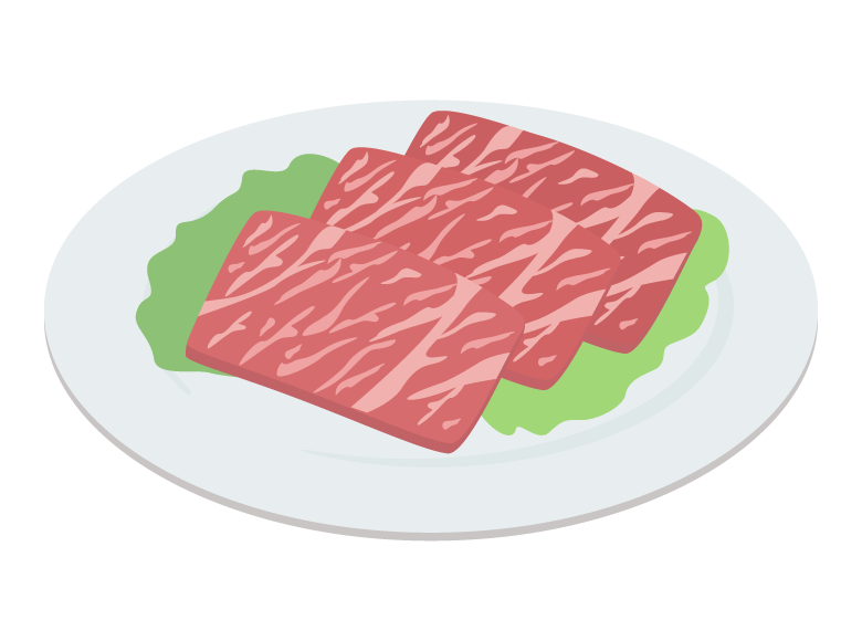 カルビのお肉のイラスト
