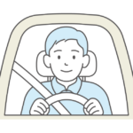 車を運転する男性のイラスト