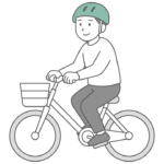 自転車に乗る男性のイラスト