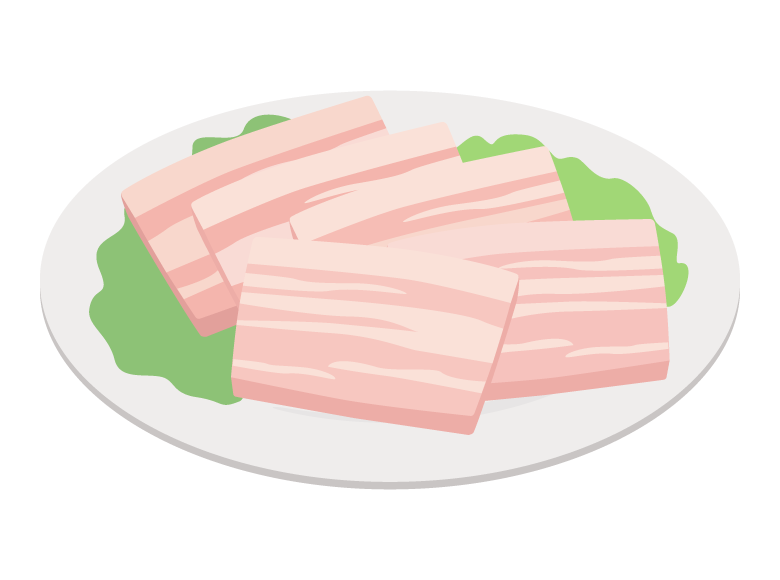 豚バラのイラスト