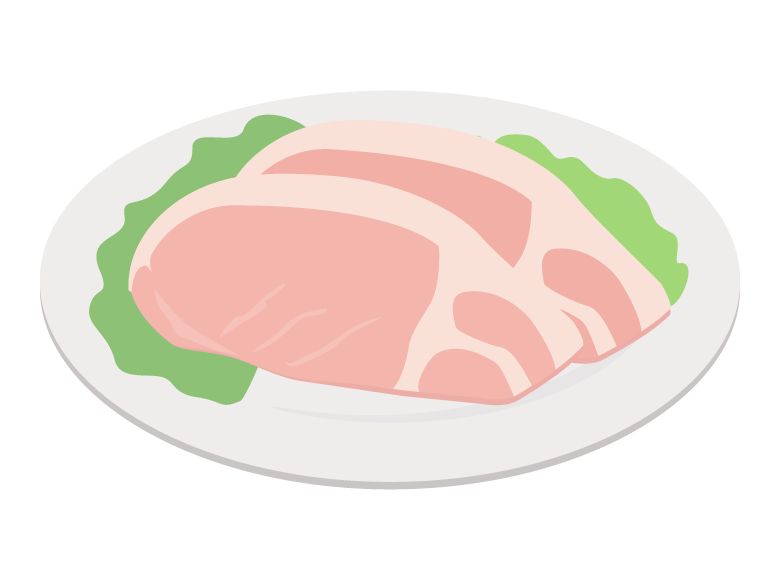 豚肉のロースのイラスト