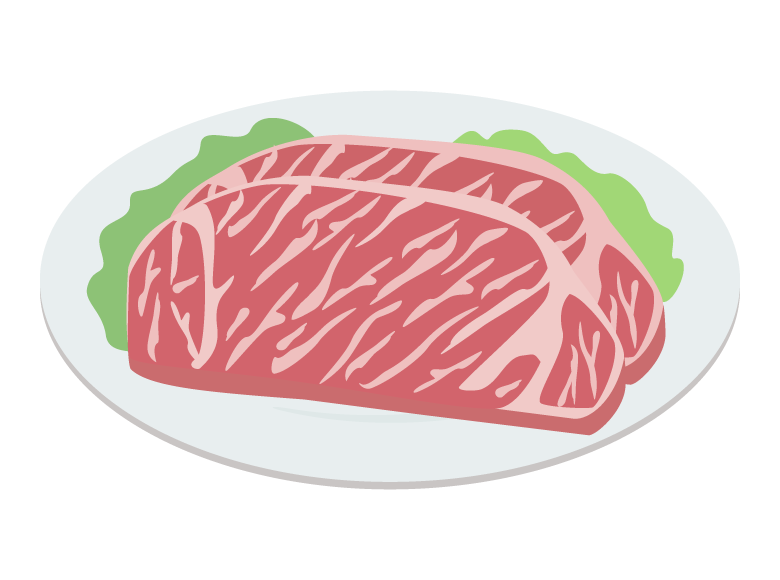 サーロインのお肉のイラスト