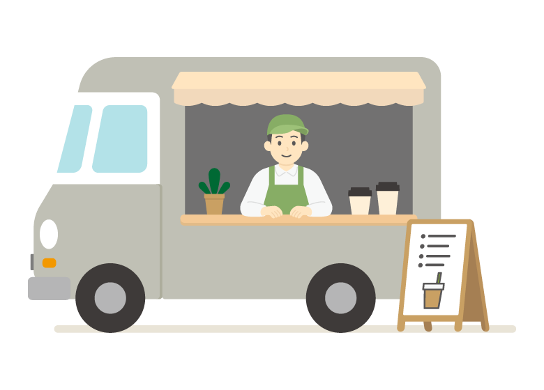 キッチンカーのイラスト