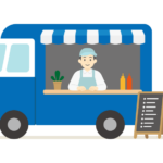 移動販売車／キッチンカーのイラスト
