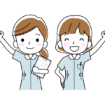 笑顔の二人の看護師さんのイラスト