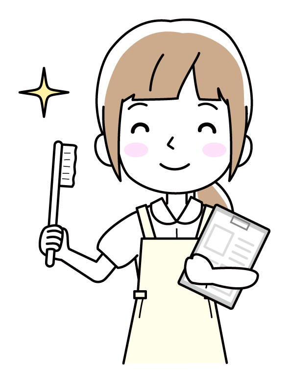 笑顔の歯科衛生士さんのイラスト