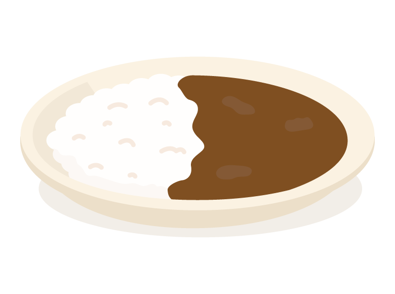 具なしカレーのイラスト