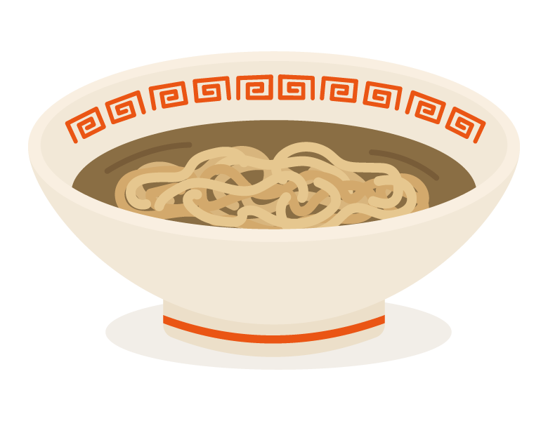 具なしラーメン（かけラーメン）のイラスト