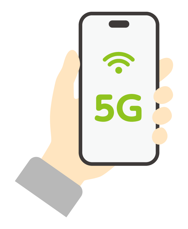 スマホと5Gのイラスト