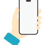 スマホを持つ手のイラスト