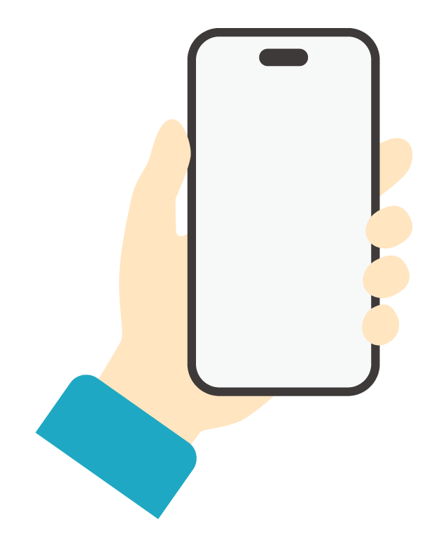 スマホを持つ手のイラスト