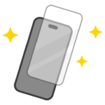 スマホの保護フィルム交換のイラスト