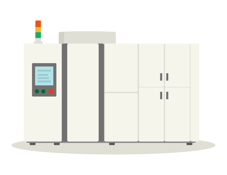 半導体の製造や検査装置のイラスト