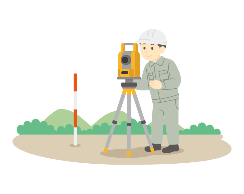 測量をする人のイラスト